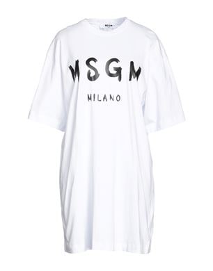 【関税込み】MSGM ホワイト プリント ミニドレス MSGM ミニワンピース・ドレス ホワイト レディース ミニ