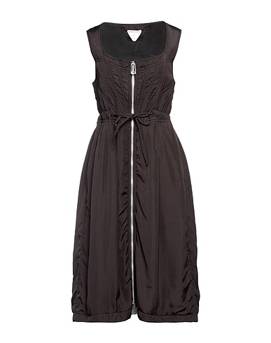 BOTTEGA VENETA Midi dress Dark brown 84% Viscose, 16% Silk