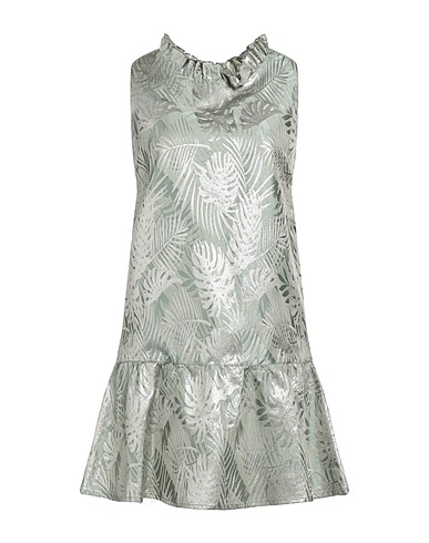 ROSSOPURO Short dress Sage green 54% Polyester, 46% Acrylic