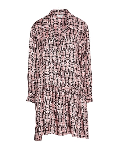 SANDRO Κοντό φόρεμα Μαύρο 100% Μετάξι, Σεντέφι