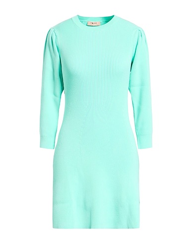 TWINSET Short dress Light green 72% Viscose, 28% Polyester