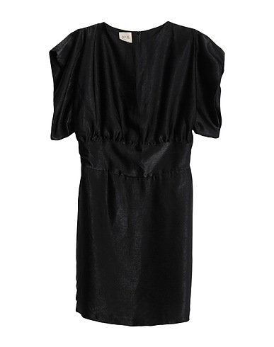 5RUE Short dress Black 50% Polyester, 50% Rayon