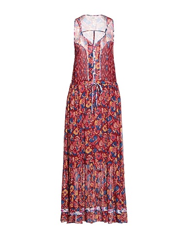 MARANT ÉTOILE Vestido camisero Burdeos 100% Viscosa