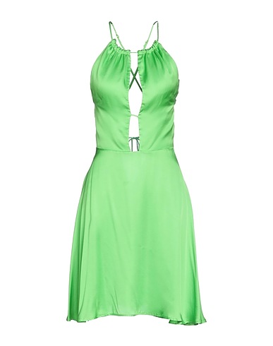 VICOLO Midi dress Light green 100% Viscose