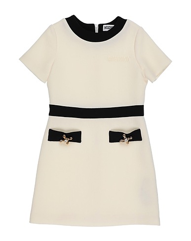 MOSCHINO TEEN Dress Ivory 100% Wool, Polyester