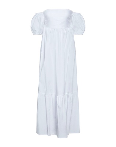 VICOLO Long dress White 100% Cotton