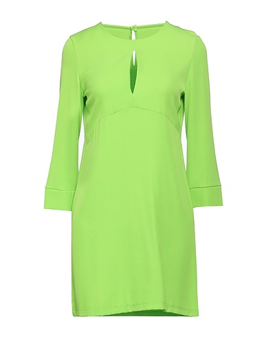BERNA ミニワンピース・ドレス ライムグリーン ポリエステル 95% / ポリウレタン 5%