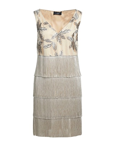 CLIPS Short dress Beige 100% Polyester