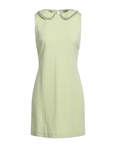 MIMÌ LA RUE Short dress Lime green 63% Viscose, 32% Polyester, 5% Elastane