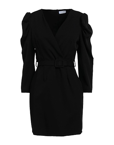 EXTE Short dress Black 95% Polyester, 5% Elastane