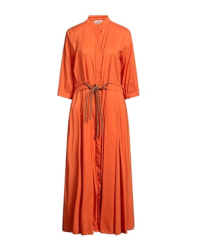 DEVOTION TWINS Midi dress Orange 100% Cotton