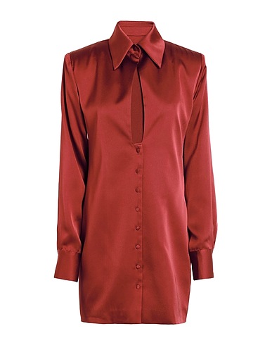NINEMINUTES Short dress Rust 97% Polyester, 3% Elastane