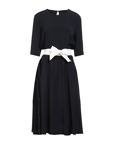 LES COPAINS Midi dress Black 69% Acetate, 31% Silk