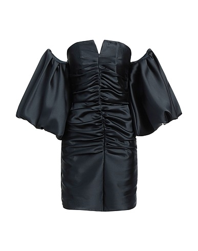 SIMONA CORSELLINI Short dress Black 100% Polyester, Polyamide, Elastane