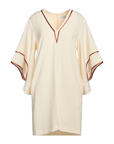 SIMONA CORSELLINI Short dress Beige 94% Polyester, 6% Elastane