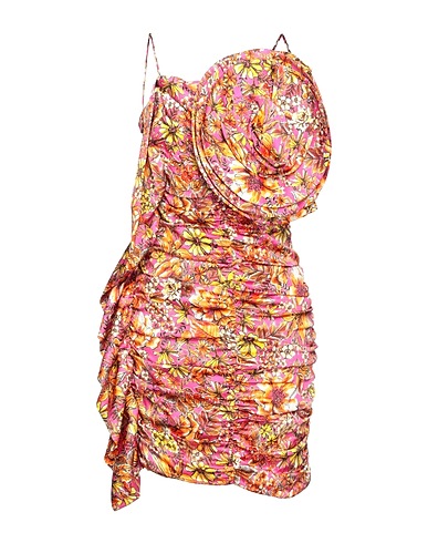 SIMONA CORSELLINI Vestito corto Fucsia 97% Viscosa, 3% Elastan, Poliammide