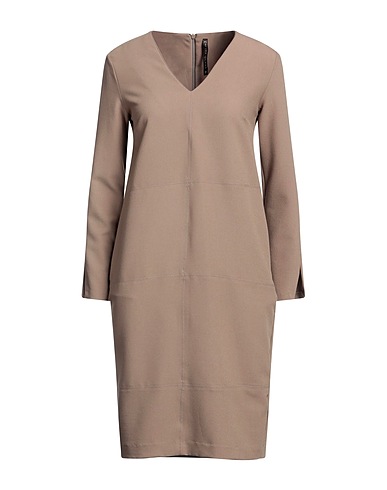 MANILA GRACE Vestito corto Nocciola 75% Poliestere, 23% Viscosa, 2% Elastan