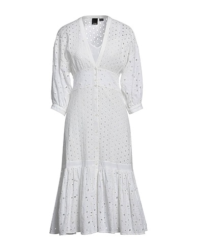 PINKO Vestito chemisier Bianco 100% Cotone