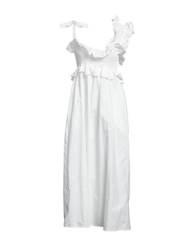 ALPHA STUDIO Long dress White 100% Cotton
