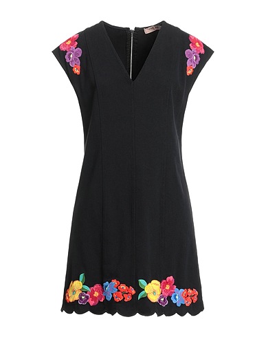 TWINSET Short dress Black 100% Cotton, Polyester