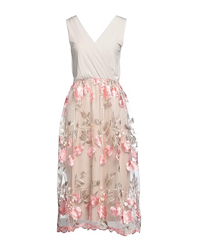 VANESSA SCOTT Midi dress Beige 100% Polyester