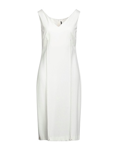 MANILA GRACE Midi dress White 53% Viscose, 42% Polyamide, 5% Elastane