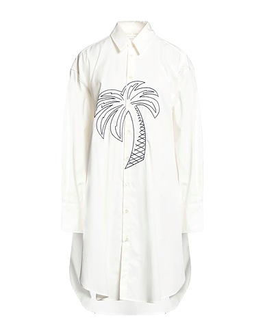 PALM ANGELS Shirt dress Ivory 100% Cotton