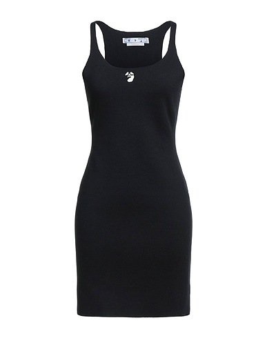 OFF-WHITE™ Short dress Black 90% Cotton, 7% Polyamide, 3% Lycra®