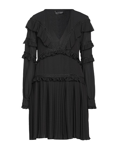 VANESSA SCOTT Shirt dress Black 100% Polyester