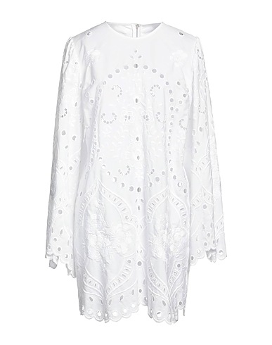 DOLCE&GABBANA Short dress White 90% Cotton, 10% Polyester