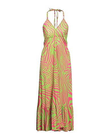 VANESSA SCOTT Vestito midi Verde lime 100% Viscosa