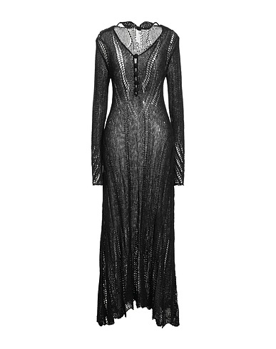 NORMA KAMALI Midi dress Black 80% Polyester, 20% Linen