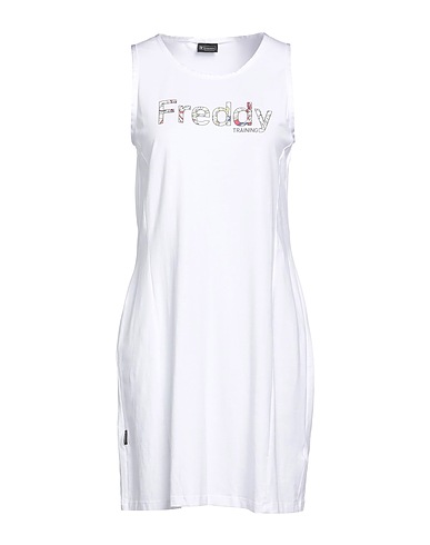 FREDDY Short dress White 95% Cotton, 5% Elastane