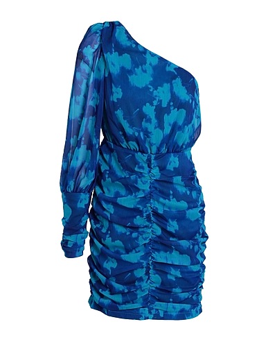 TOPSHOP One-shoulder dress Blue 100% Polyester