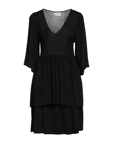 SCAGLIONE Midi dress Black 67% Viscose, 33% Cotton