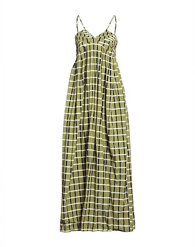 ERIKA CAVALLINI Long dress Military green 100% Cotton