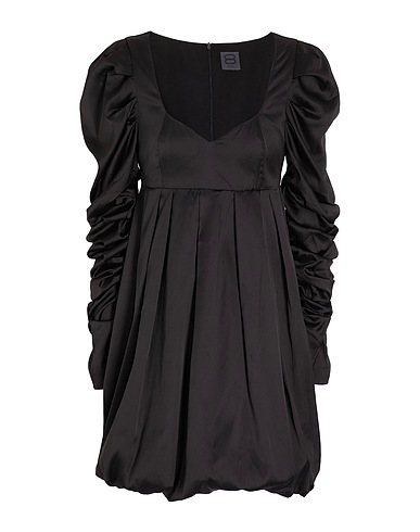 8 by YOOX Κοντό φόρεμα BABYDOLL MINI DRESS Μαύρο 100% Πολυεστέρας