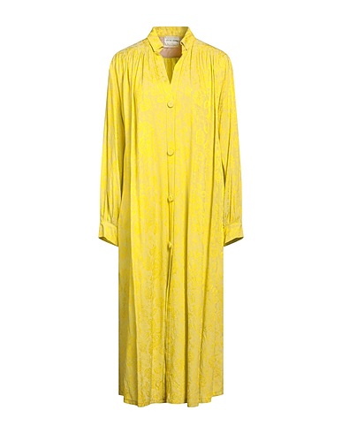 FORTE_FORTE Midi dress Lime green 51% Acetate, 49% Viscose