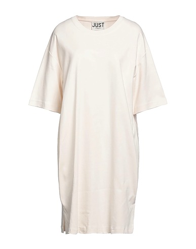 JUST FEMALE Vestito corto Avorio 100% Cotone organico