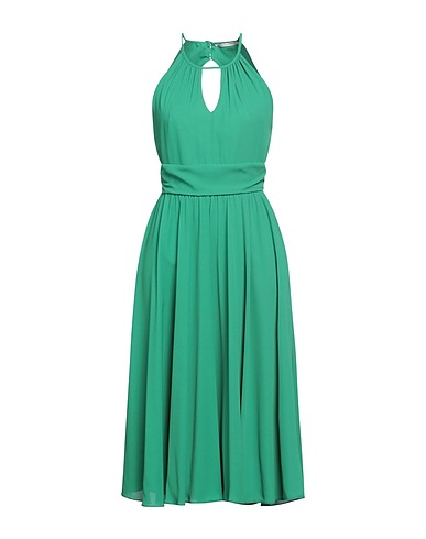 BIANCOGHIACCIO Midi dress Green 100% Polyester