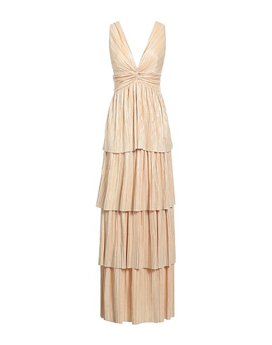 SABINA MUSÁYEV Long dress Pastel yellow 100% Polyester