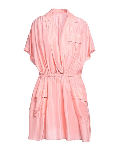 FORTE_FORTE Midi dress Salmon pink 100% Silk