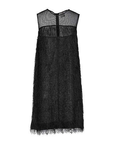 LORENA ANTONIAZZI Short dress Black 97% Polyester, 3% Elastane, Metallic fiber, Nylon, Silk