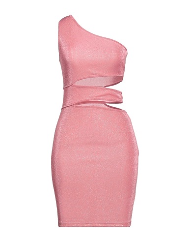 FACE TO FACE STYLE Vestito corto Rosa antico 70% Poliestere, 30% Fibra di metallo
