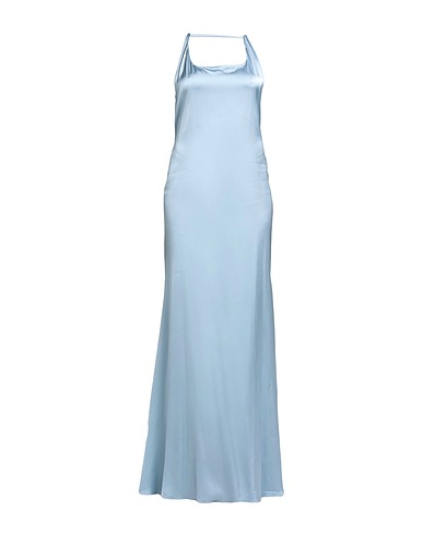 JACQUEMUS Long dress Pastel blue 96% Viscose, 4% Elastane