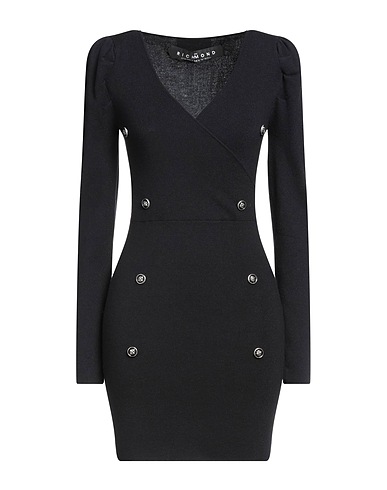 JOHN RICHMOND Short dress Midnight blue 50% Polyester, 28% Nylon, 22% Viscose
