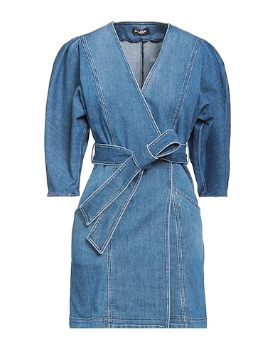 DONDUP Denim dress Blue 92% Cotton, 6% Elastomultiester, 2% Elastane