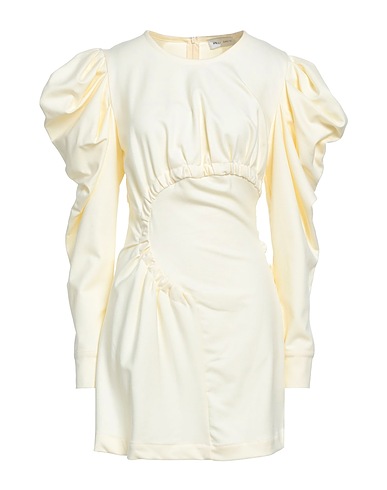 WEILI ZHENG Vestito corto Avorio 80% Viscosa, 20% Lana