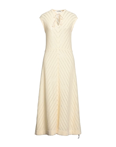 JIL SANDER Elegant dress Ivory 64% Cotton, 36% Polyester