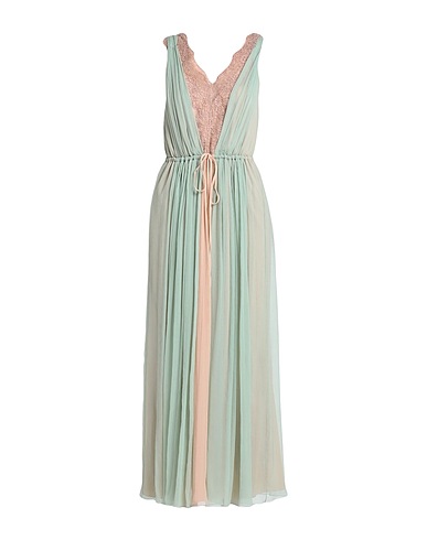 ALBERTA FERRETTI Long dress Light green 100% Silk, Acetate, Elastane, Polyester